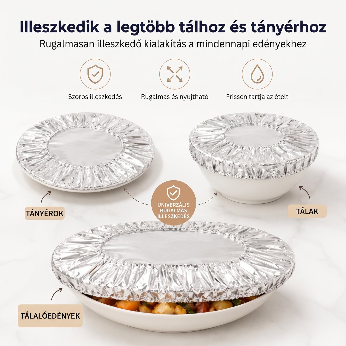 PKNEW® Összecsukható alumíniumfóliás ételfedő 🍇 | Tartsa ételeit melegen, frissen és védve az ecetmuslicáktól 🔥