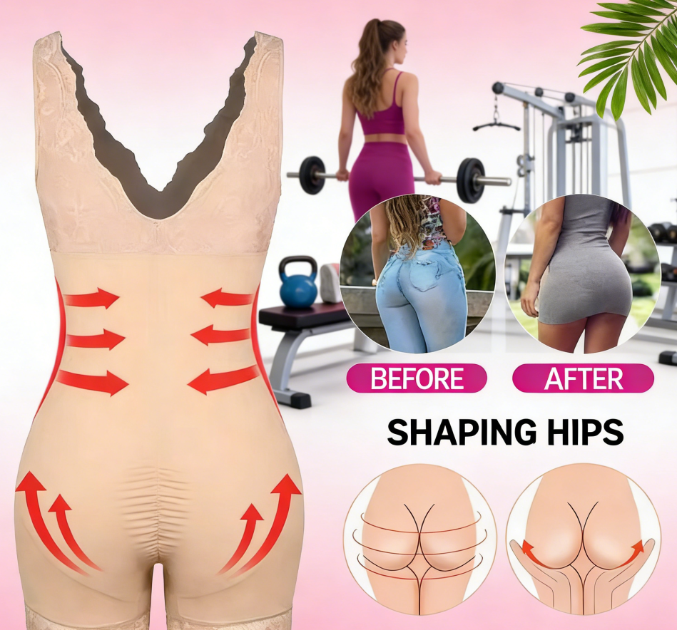 Lace Corset Waist Trainer for Women Full Body Shaper Bodysuit Postpartum Recovery Slimming Shapewear Tummy Control Underwear