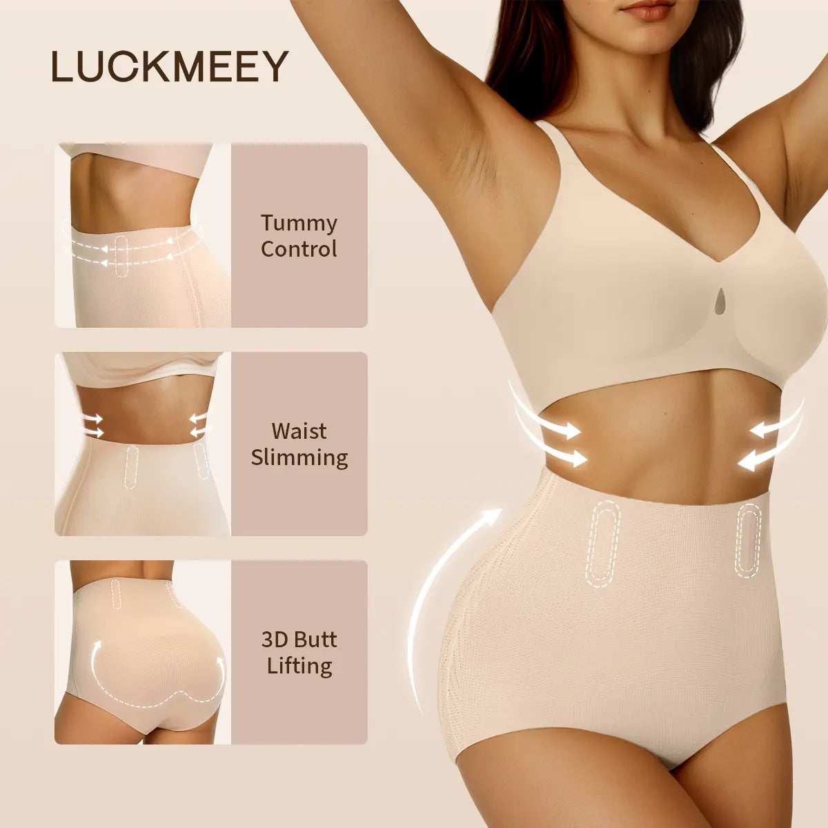 Tummy Control Shapewear Shorts for Women Seamless High Waist Body Shaper