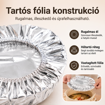 PKNEW® Összecsukható alumíniumfóliás ételfedő 🍈 | Tartsa ételeit melegen, frissen és védve az ecetmuslicáktól 🔥