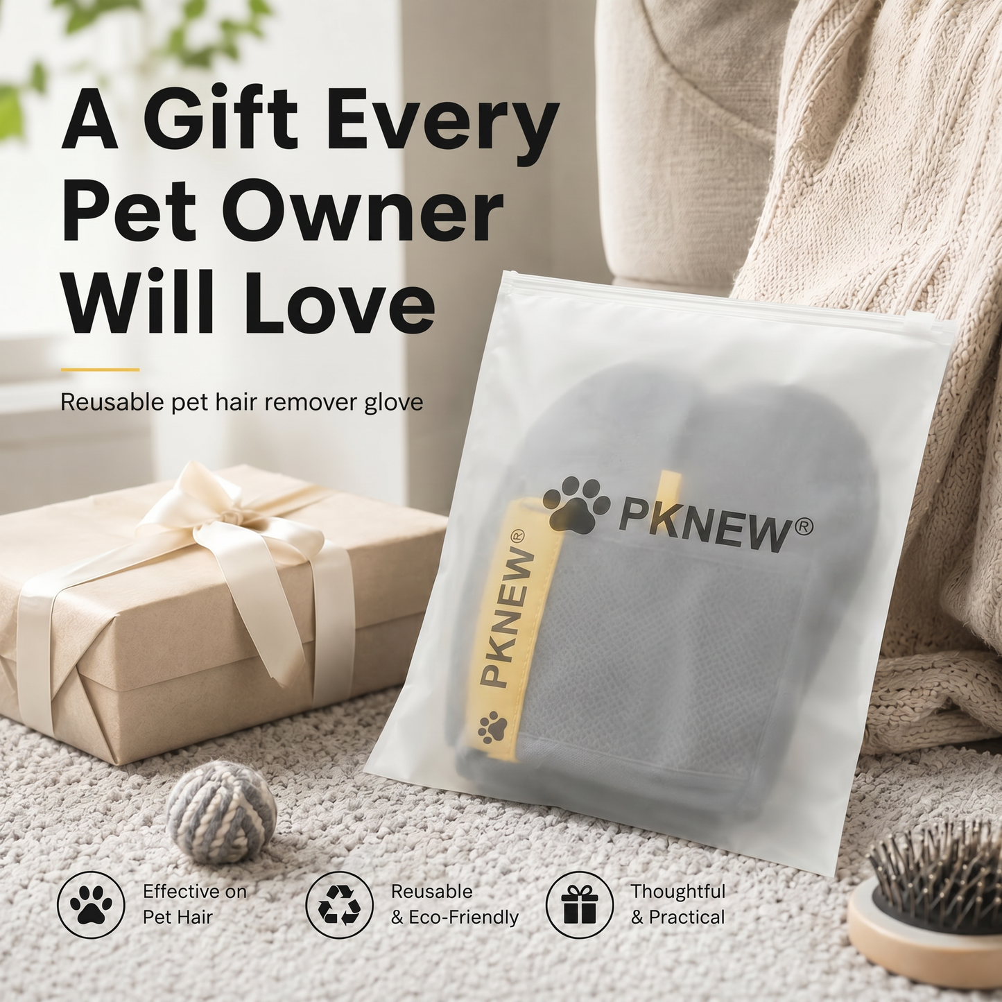 80% OFF TODAY🔥:PKNEW® 🎁Electrostatic Pet Hair Removal Glove – Lifts Embedded Fur in Seconds, Reusable & Washable, Works on Sofas, Clothes & Cars🎁
