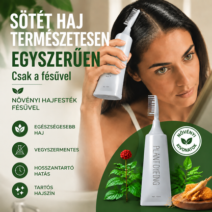🌿 Vitalisys® 🍇gyógynövényes hajfestő fésű – egyszerűbb út a sötétebb, ápolt hajhoz 🖤