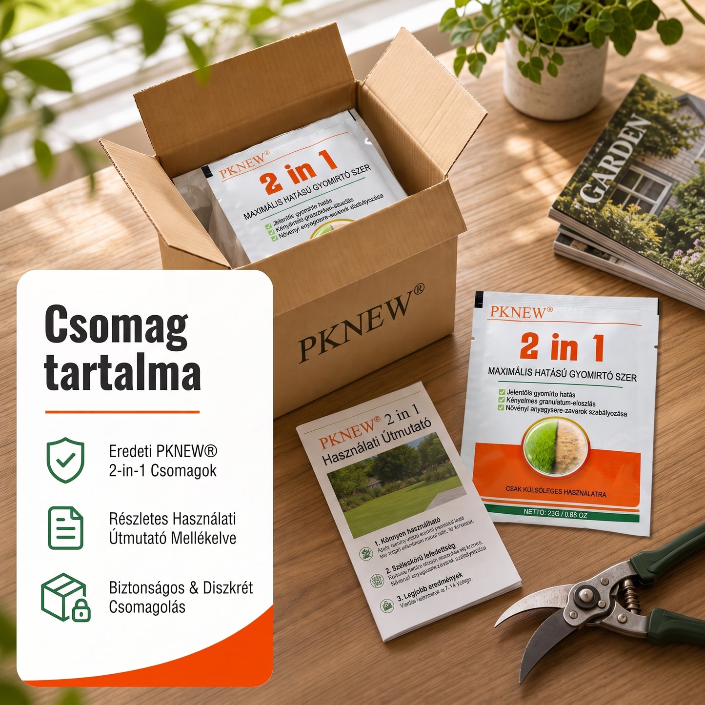 PKNEW® 🌿 Granulált 2 az 1-ben gyomirtó Max Power 🍇- látható hatás már 6 óra alatt, könnyen vízben keverhető és célzottan használható fugákon, ösvényeken, kerítéseken és kavicsos területeken