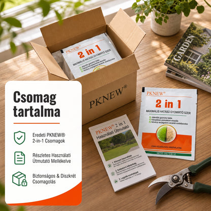PKNEW® 🌿 Granulált 2 az 1-ben gyomirtó Max Power 🍇- látható hatás már 6 óra alatt, könnyen vízben keverhető és célzottan használható fugákon, ösvényeken, kerítéseken és kavicsos területeken