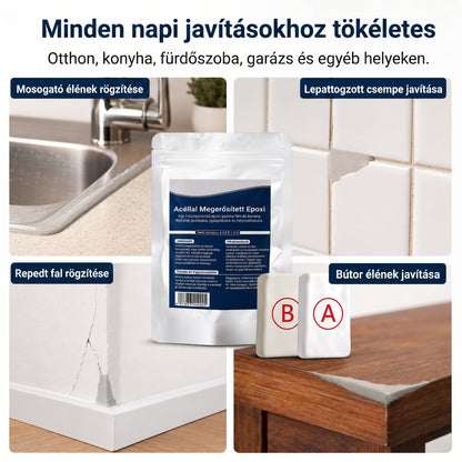 PKNEW® Acélerősítésű epoxi javítógyurma  — Univerzális ragasztó fémhez, fához és műanyaghoz❤️‍🔥