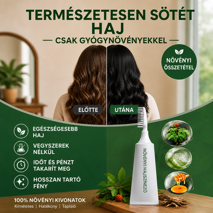 🌿 Vitalisys® 🍇gyógynövényes hajfestő fésű – egyszerűbb út a sötétebb, ápolt hajhoz 🖤