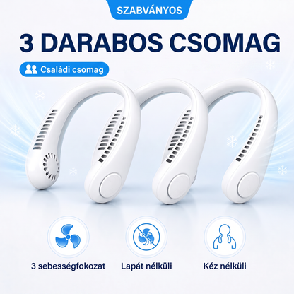 ❄️PKNEW® Személyes nyakventilátor, csendes 360°-os hűtés😄, lapát nélküli személyi ventilátor, hands-free hűtés kültéri és irodai használatra