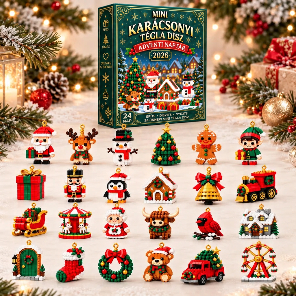 🎅🔥 Utolsó nap a féláras ajánlatra! 🍈 Építőelemekből álló karácsonyi visszaszámláló adventi naptár az egész családnak 🎄 Tökéletes a karácsonyfa díszítésére.
