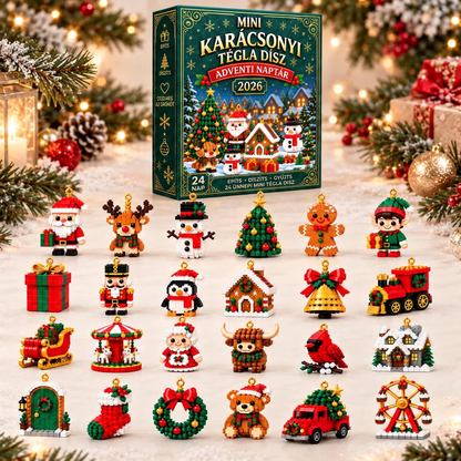🎅🔥 Utolsó nap a féláras ajánlatra! 🍈 Építőelemekből álló karácsonyi visszaszámláló adventi naptár az egész családnak 🎄 Tökéletes a karácsonyfa díszítésére.