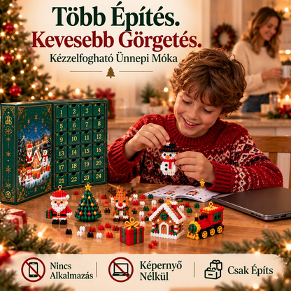 🎅🔥 Utolsó nap a féláras ajánlatra! 🍈 Építőelemekből álló karácsonyi visszaszámláló adventi naptár az egész családnak 🎄 Tökéletes a karácsonyfa díszítésére.