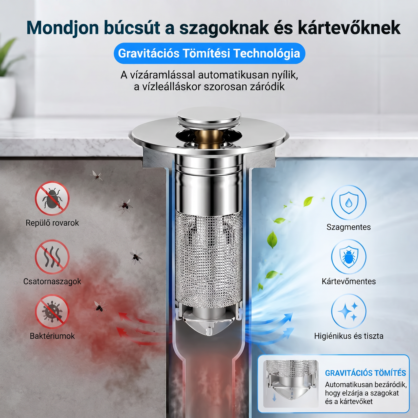 💦 Az akció utolsó napja – 49% kedvezmény💦 Nyitható lefolyószűrő – 💦 Megszünteti a kellemetlen szagokat és megakadályozza a dugulást💦