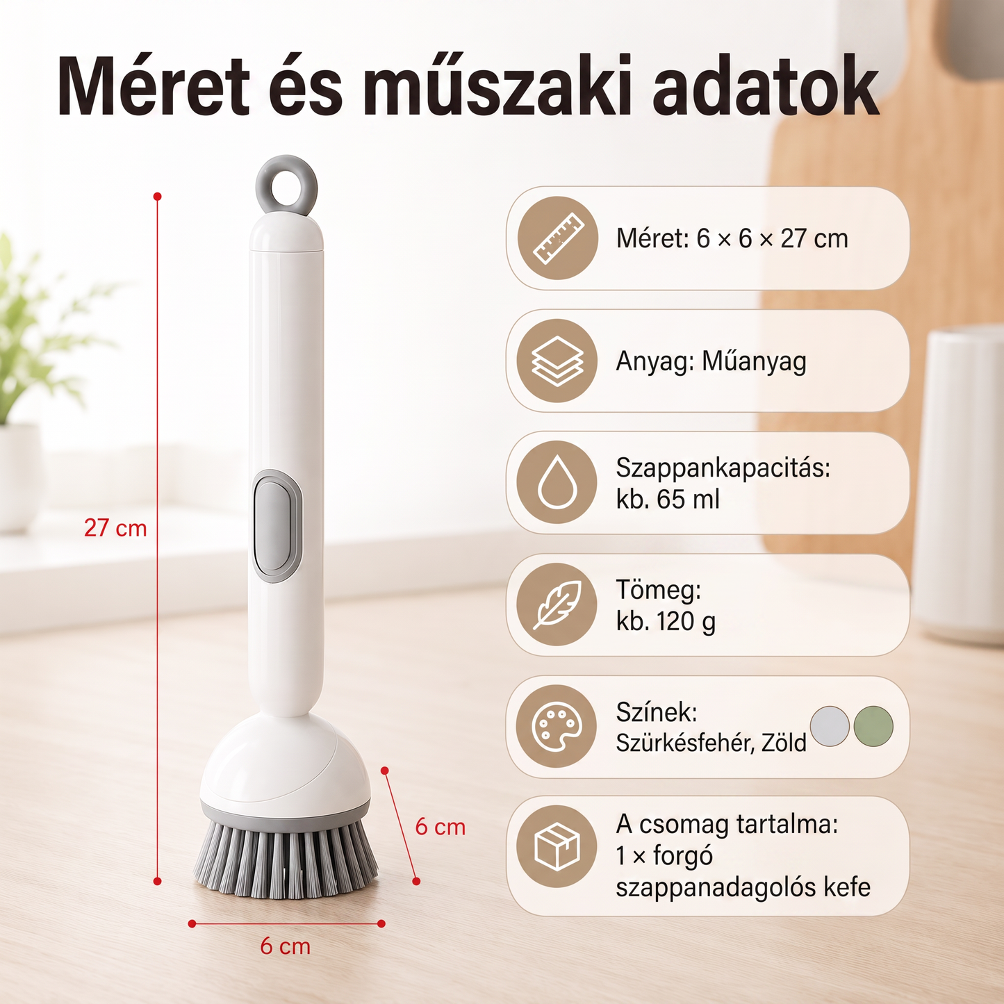 PKNEW® 🍇Intelligens konyhai kefe mosogatószer-adagolóval 🧽 – forgófej a fazekak, serpenyők és edények egykezes, egyszerű tisztításához 💧