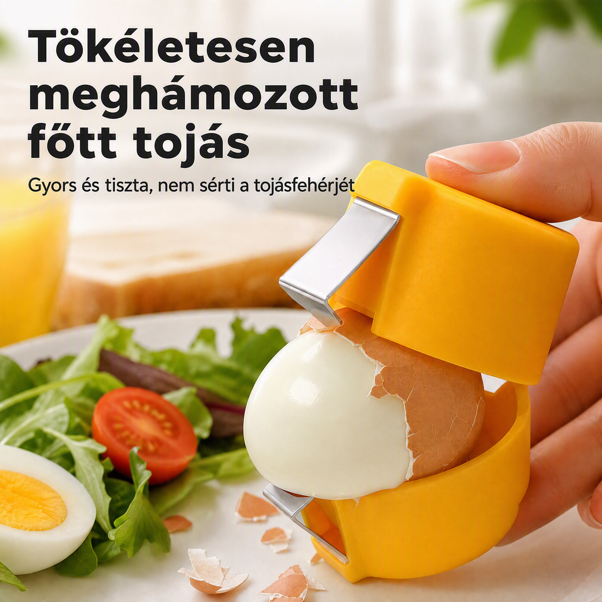 LEFUN® 🍈Handy Egg Helper🥚 - tökéletesen meghámozod és kinyitod a tojásokat másodpercek alatt