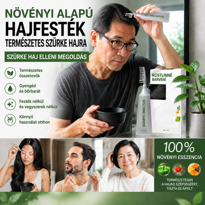 🌿 Vitalisys® 🍇gyógynövényes hajfestő fésű – egyszerűbb út a sötétebb, ápolt hajhoz 🖤