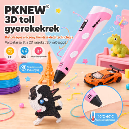 70% KEDVEZMÉNY MA🎃PKNEW® 3D nyomtatótoll gyerekeknek - Alacsony hőmérsékleten is biztonságos, nem mérgező és környezetbarát filament, serkenti a kreativitást
