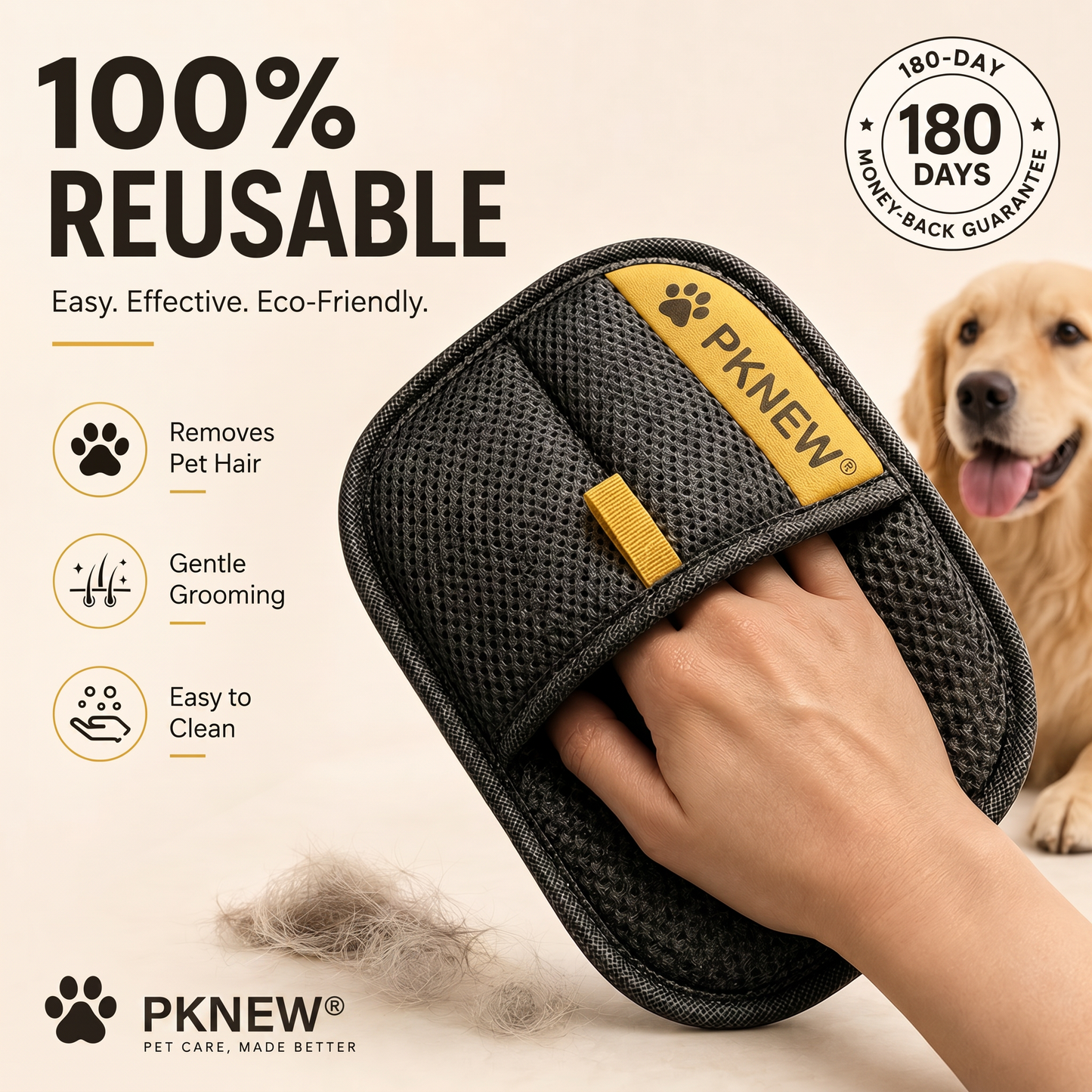 80% OFF TODAY🔥:PKNEW® 🎁Electrostatic Pet Hair Removal Glove – Lifts Embedded Fur in Seconds, Reusable & Washable, Works on Sofas, Clothes & Cars🎁