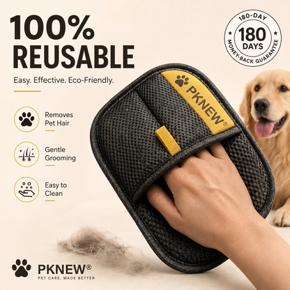 80% OFF TODAY🔥:PKNEW® 🎁Electrostatic Pet Hair Removal Glove – Lifts Embedded Fur in Seconds, Reusable & Washable, Works on Sofas, Clothes & Cars🎁