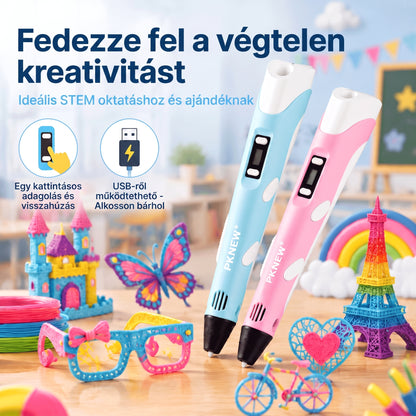70% KEDVEZMÉNY MA🎃PKNEW® 3D nyomtatótoll gyerekeknek - Alacsony hőmérsékleten is biztonságos, nem mérgező és környezetbarát filament, serkenti a kreativitást