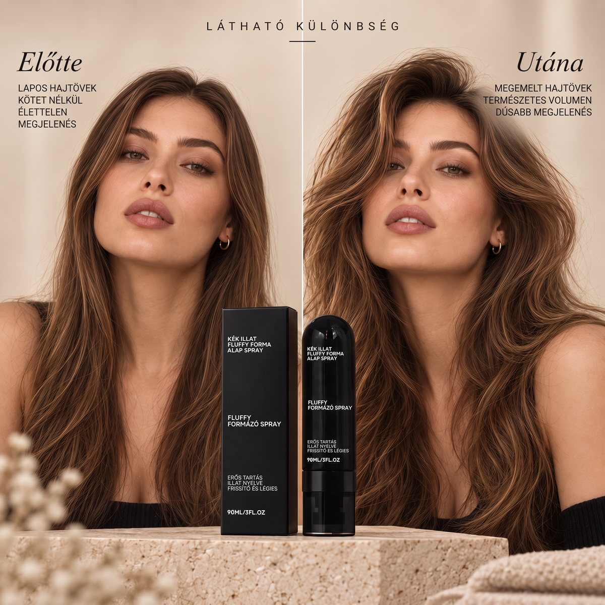 Vitalisys® 🍇Fluffy Hair Shaping Spray – Könnyed, dúsító spray a hajtövek megemeléséért és a természetes mozgásért, őszibarack illattal 💎