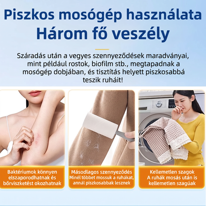 PKNEW®🫧 Mosógéptisztító tabletták🍈 - Segítenek mélyen eltávolítani a lerakódásokat, a mosószermaradványokat és a kellemetlen szagokat bonyolult szétszerelés nélkül 💙