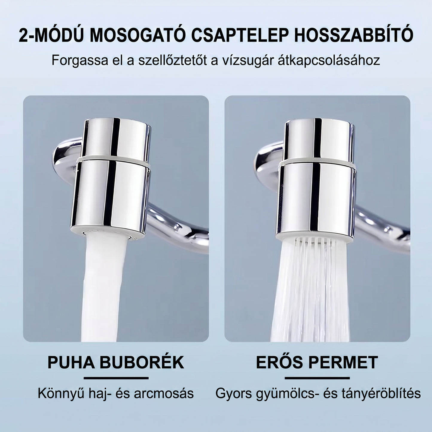 PKNEW®1080°🌟 FORGATHATÓ CSAPFEJ🍇: 3 csukló, 2 vízsugár mód & felszerelés 2 perc alatt!🛠️ Varázsolja régi csaptelepét modern csodává! 🌊