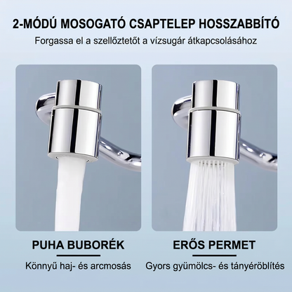 PKNEW®1080°🌟 FORGATHATÓ CSAPFEJ🍇: 3 csukló, 2 vízsugár mód & felszerelés 2 perc alatt!🛠️ Varázsolja régi csaptelepét modern csodává! 🌊