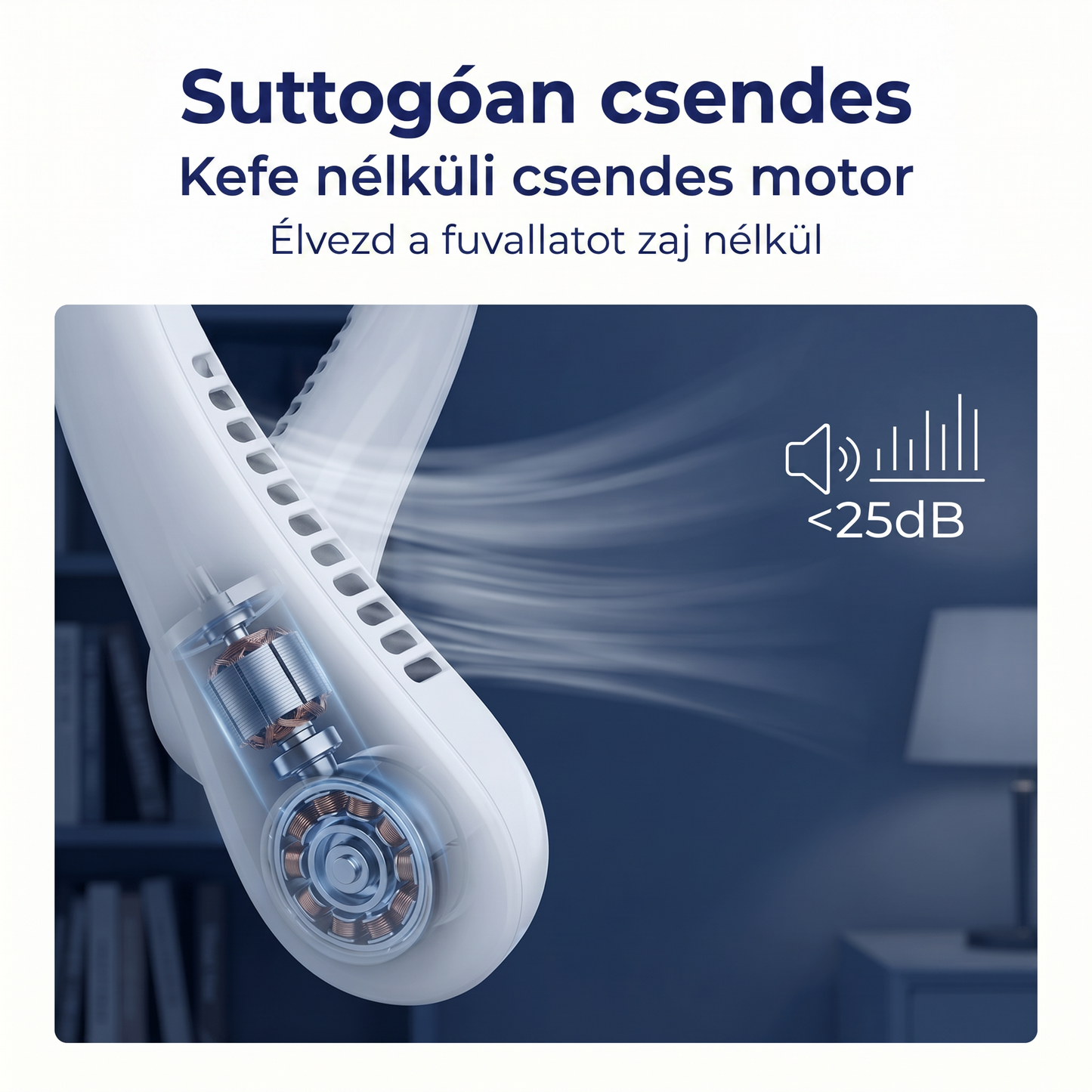 ❄️PKNEW® Személyes nyakventilátor, csendes 360°-os hűtés😄, lapát nélküli személyi ventilátor, hands-free hűtés kültéri és irodai használatra