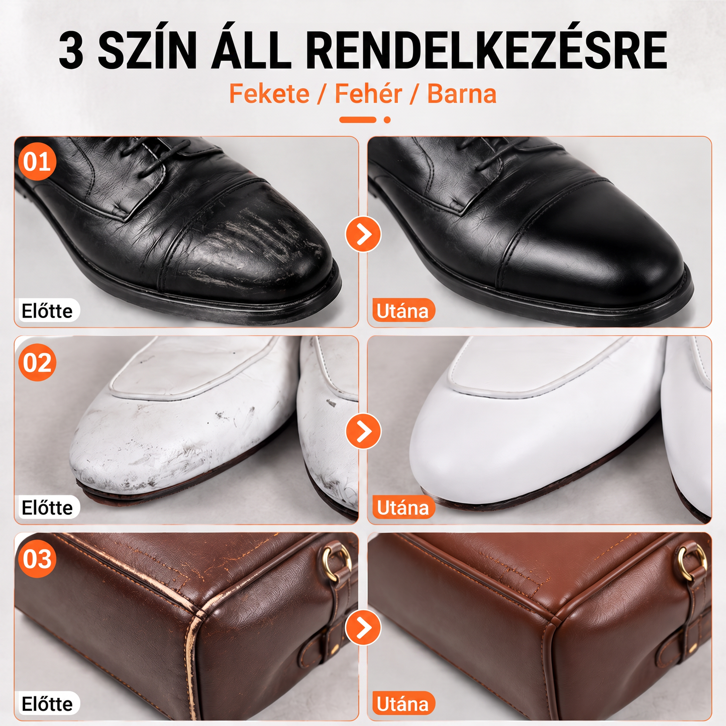PKNEW®🎨 Intenzív Bőr Színhelyreállító Balzsam✨ – Felfrissíti a kifakult megjelenést, egységesíti a színt és segít elfedni a cipők, ülések, kézitáskák és autósülések karcolásait 💕