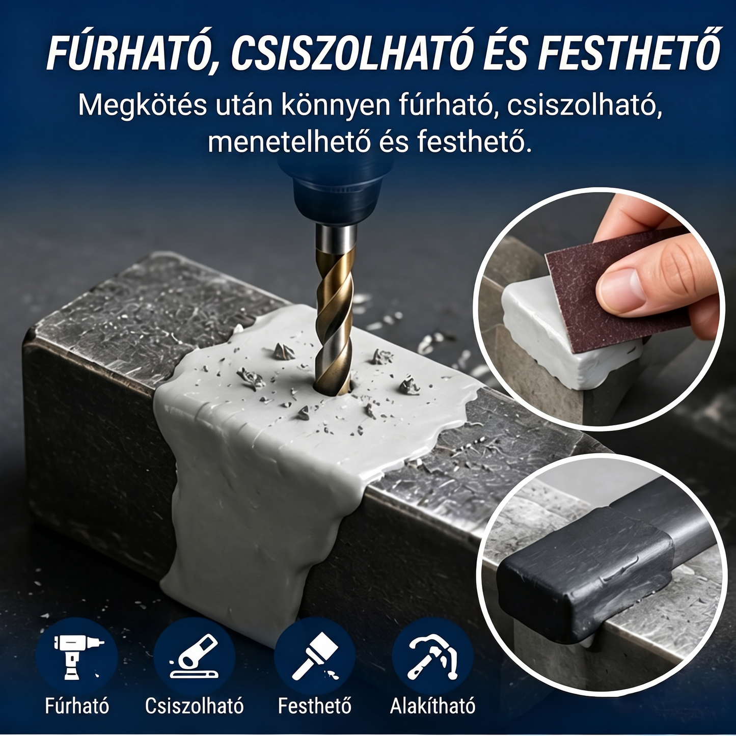 PKNEW® Acélerősítésű epoxi javítógyurma  — Univerzális ragasztó fémhez, fához és műanyaghoz❤️‍🔥