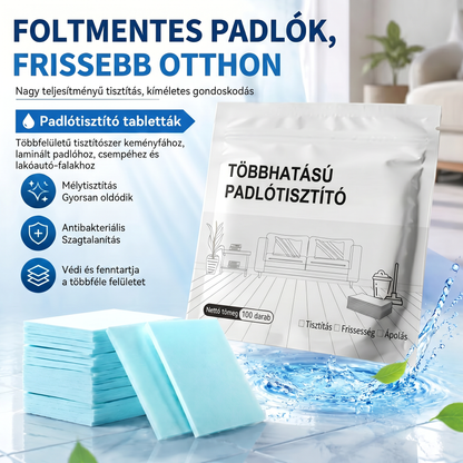 PKNEW®🌊 Oldódó tisztító tabletták 💧– Többfelületű tisztítószer keményfához, laminált padlóhoz, csempe- és lakóautó-falakhoz. Antibakteriális, szagtalanító és ápoló hatás 💕