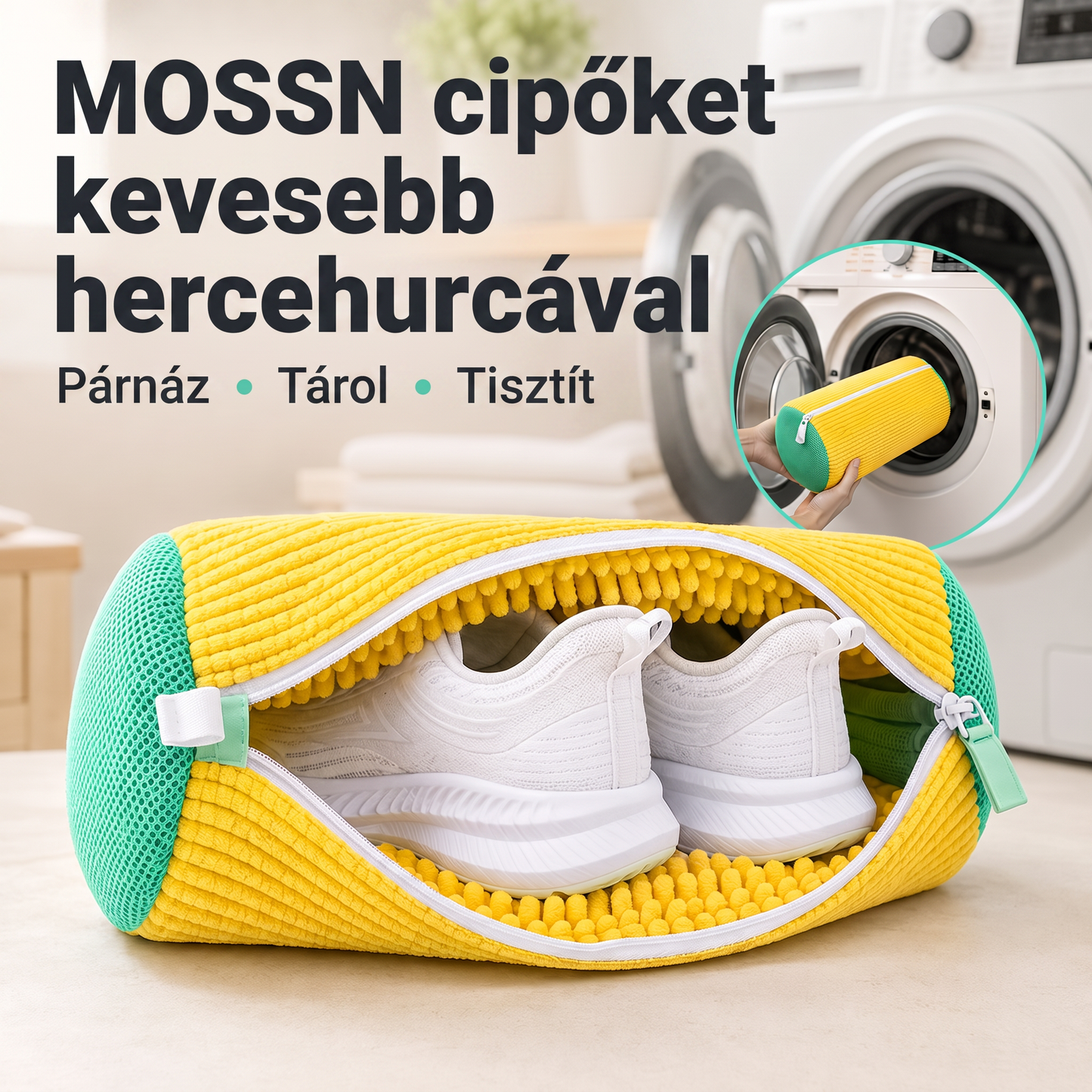 PKNEW®🍈 360° Žinylkový Prací Sáček na Boty👟 – Jemnější praní bez ručního drhnutí, se skrytým zipem pro tenisky, sportovní a dětskou obuv 💕