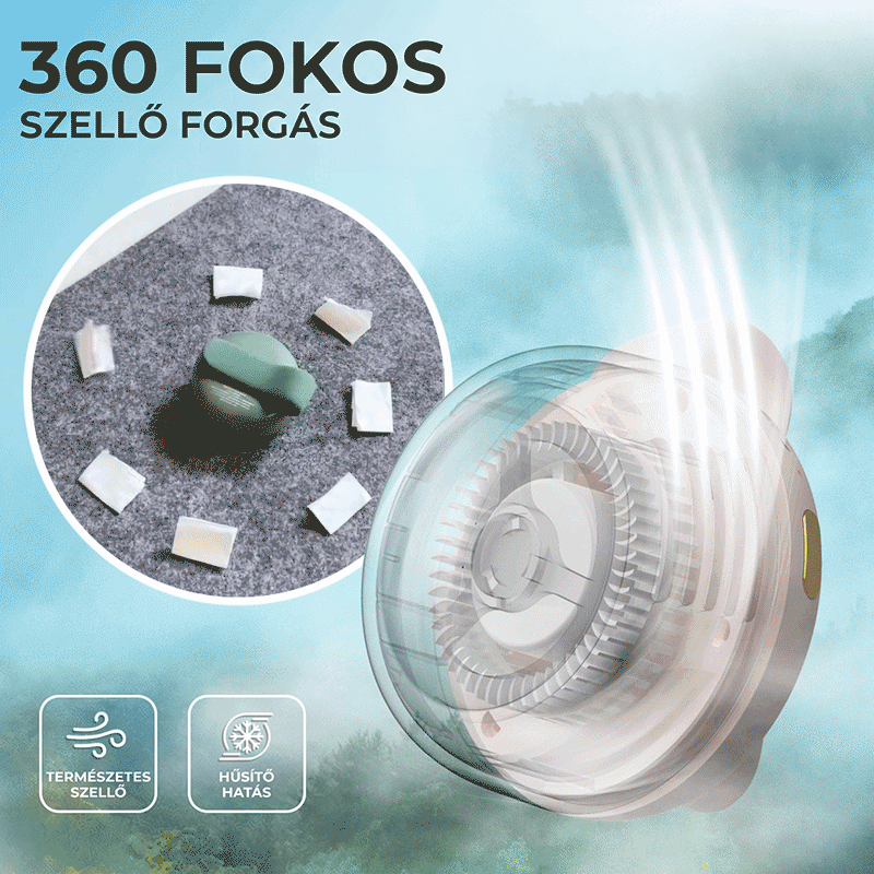PKNEW®🍈 Személyi Hordozható Légkondicionáló – 360°-os Hűtés, Szabad Kezekkel!