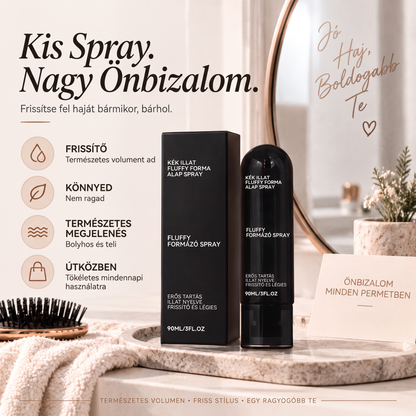Vitalisys® 🍇Fluffy Hair Shaping Spray – Könnyed, dúsító spray a hajtövek megemeléséért és a természetes mozgásért, őszibarack illattal 💎