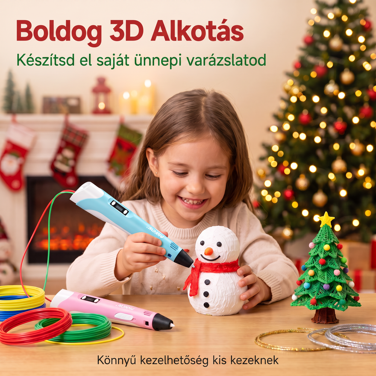 70% KEDVEZMÉNY MA🎃PKNEW® 3D nyomtatótoll gyerekeknek - Alacsony hőmérsékleten is biztonságos, nem mérgező és környezetbarát filament, serkenti a kreativitást