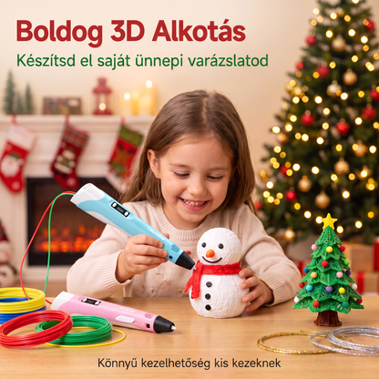 70% KEDVEZMÉNY MA🎃PKNEW® 3D nyomtatótoll gyerekeknek - Alacsony hőmérsékleten is biztonságos, nem mérgező és környezetbarát filament, serkenti a kreativitást