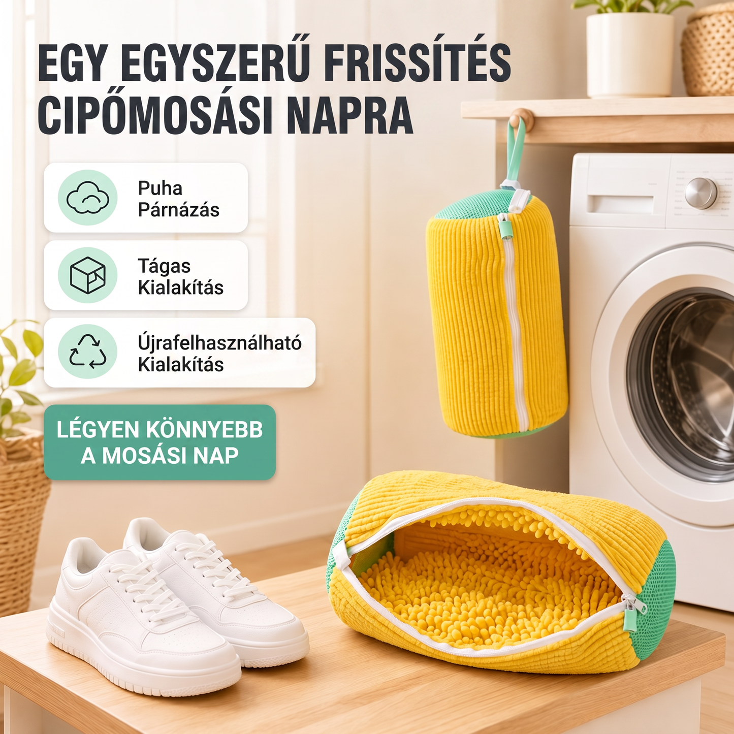 PKNEW®🍈 360° Žinylkový Prací Sáček na Boty👟 – Jemnější praní bez ručního drhnutí, se skrytým zipem pro tenisky, sportovní a dětskou obuv 💕