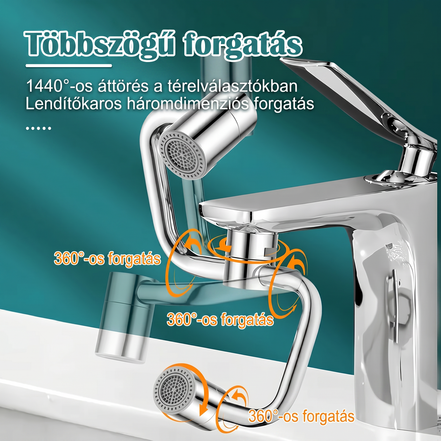 FORRADALMI 1080°-os💟 FORGATHATÓ HOSSZABBÍTÓ: 3 csukló, 2 vízsugár mód & felszerelés 2 perc alatt!🛠️ Varázsolja régi csaptelepét modern csodává!💟