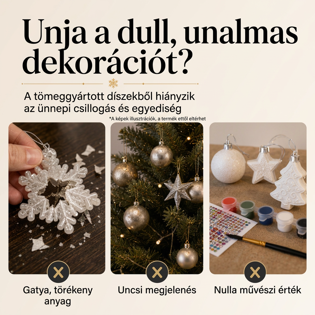 🎄 Korlátozott ideig 55% kedvezmény 🍈 Karácsonyi DIY festhető lógó dísz szett 💎