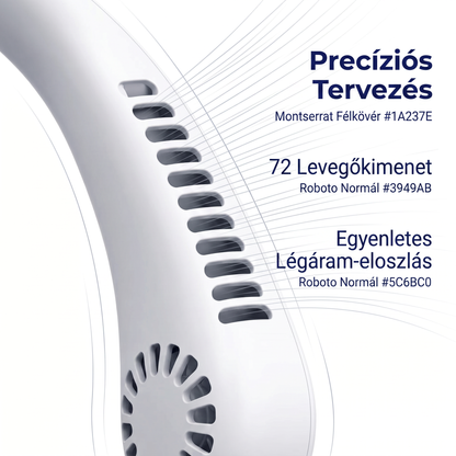 ❄️PKNEW® Személyes nyakventilátor, csendes 360°-os hűtés😄, lapát nélküli személyi ventilátor, hands-free hűtés kültéri és irodai használatra