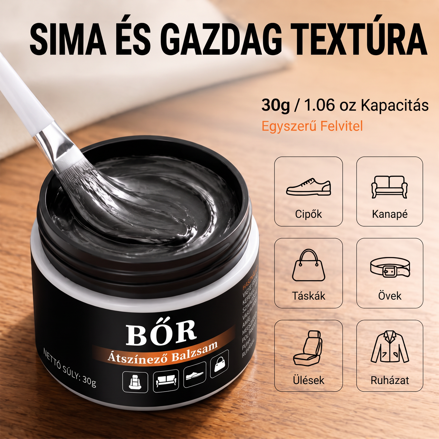 PKNEW®🎨 Intenzív Bőr Színhelyreállító Balzsam✨ – Felfrissíti a kifakult megjelenést, egységesíti a színt és segít elfedni a cipők, ülések, kézitáskák és autósülések karcolásait 💕