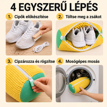 PKNEW®🍈 360° Žinylkový Prací Sáček na Boty👟 – Jemnější praní bez ručního drhnutí, se skrytým zipem pro tenisky, sportovní a dětskou obuv 💕