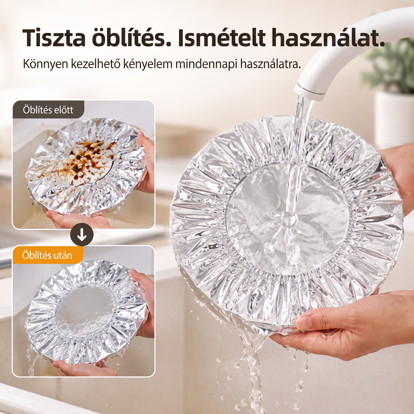 PKNEW® Összecsukható alumíniumfóliás ételfedő 🍈 | Tartsa ételeit melegen, frissen és védve az ecetmuslicáktól 🔥