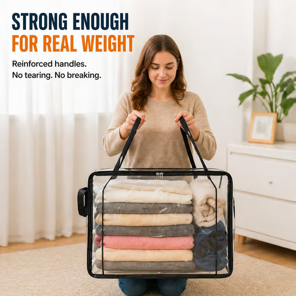 ⏰🔥LIMITED TIME 40% OFF! 🏠 Transparent Large-Capacity Dustproof & Moisture-Proof Storage Bag – Perfect for Clothes, Toys, Books & More ✨-Navalonixcosh®
