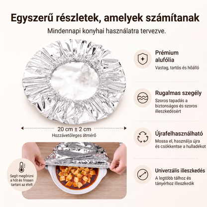 PKNEW® Összecsukható alumíniumfóliás ételfedő 🍈 | Tartsa ételeit melegen, frissen és védve az ecetmuslicáktól 🔥