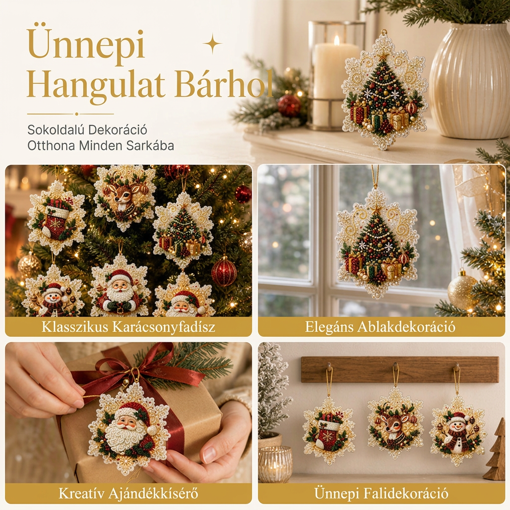 🎄 Korlátozott ideig 55% kedvezmény 🍈 Karácsonyi DIY festhető lógó dísz szett 💎