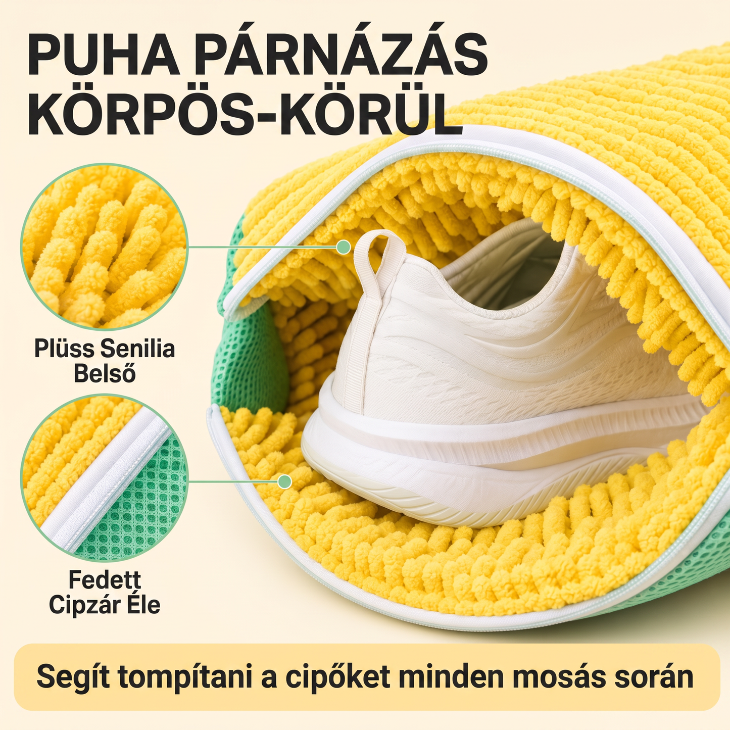 PKNEW®🍈 360° Žinylkový Prací Sáček na Boty👟 – Jemnější praní bez ručního drhnutí, se skrytým zipem pro tenisky, sportovní a dětskou obuv 💕