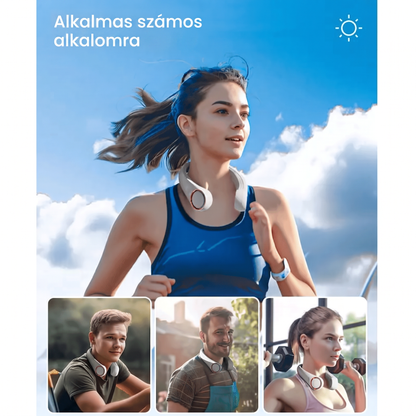 ❄️PKNEW® Személyes nyakventilátor, csendes 360°-os hűtés😄, lapát nélküli személyi ventilátor, hands-free hűtés kültéri és irodai használatra