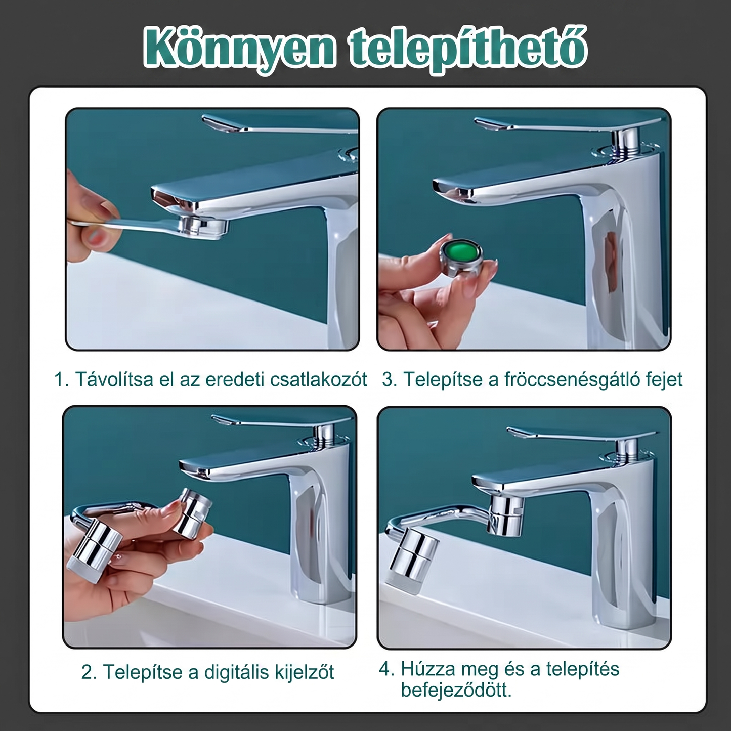 PKNEW®1080°🌟 FORGATHATÓ CSAPFEJ🍇: 3 csukló, 2 vízsugár mód & felszerelés 2 perc alatt!🛠️ Varázsolja régi csaptelepét modern csodává! 🌊