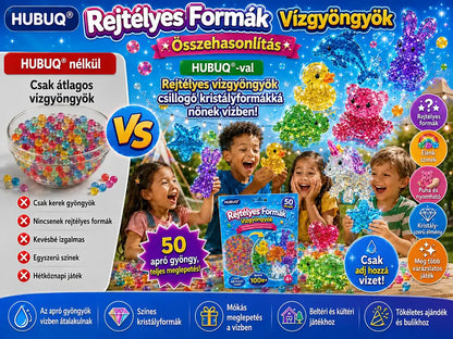 PKNEW®🫧 Varázslatos Meglepetés Vízgyöngyök🌈 – Vízben növekvő, színes és áttetsző figurák kreatív játékhoz, érzékszervi felfedezéshez és közös családi élményekhez 💕