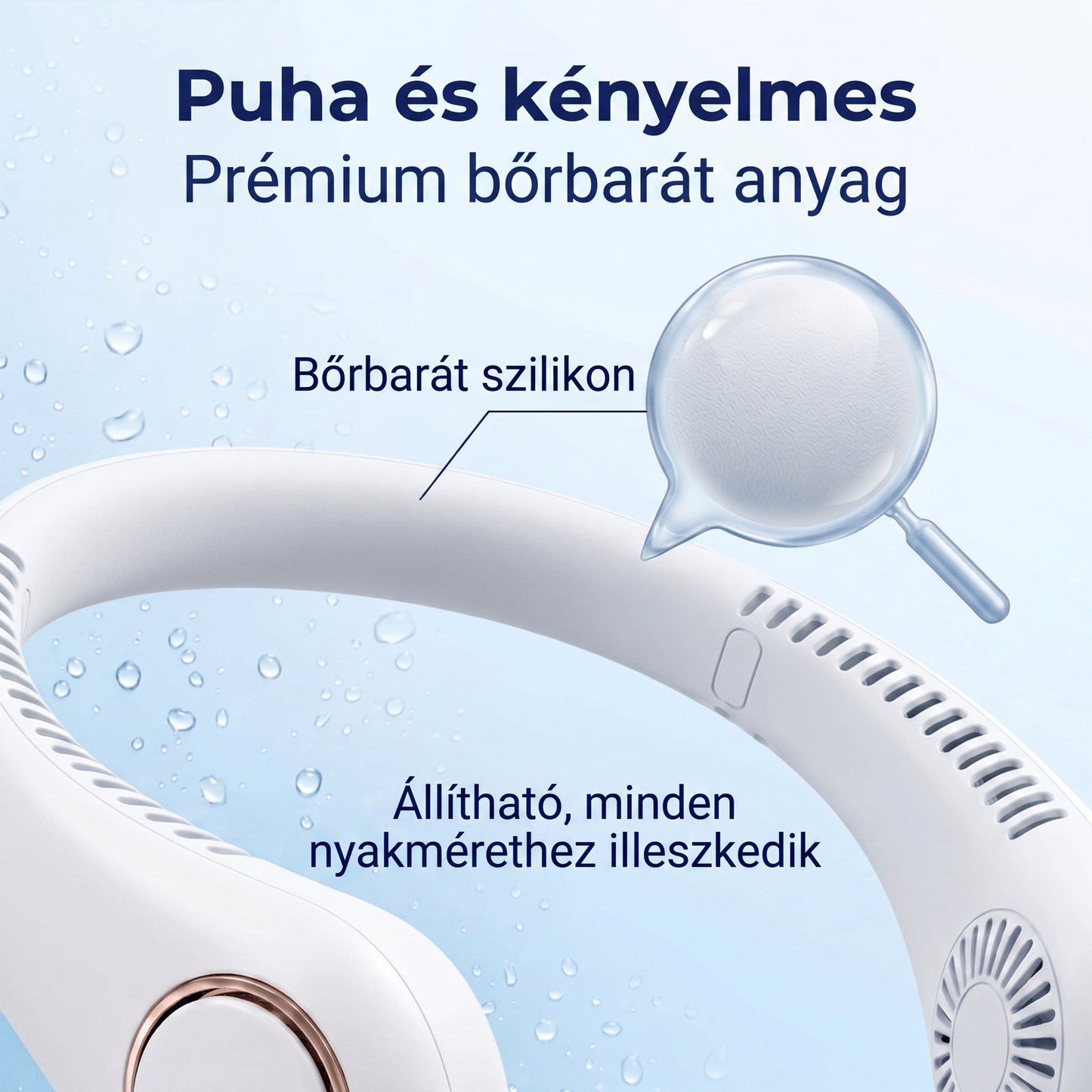 ❄️PKNEW® Személyes nyakventilátor, csendes 360°-os hűtés😄, lapát nélküli személyi ventilátor, hands-free hűtés kültéri és irodai használatra